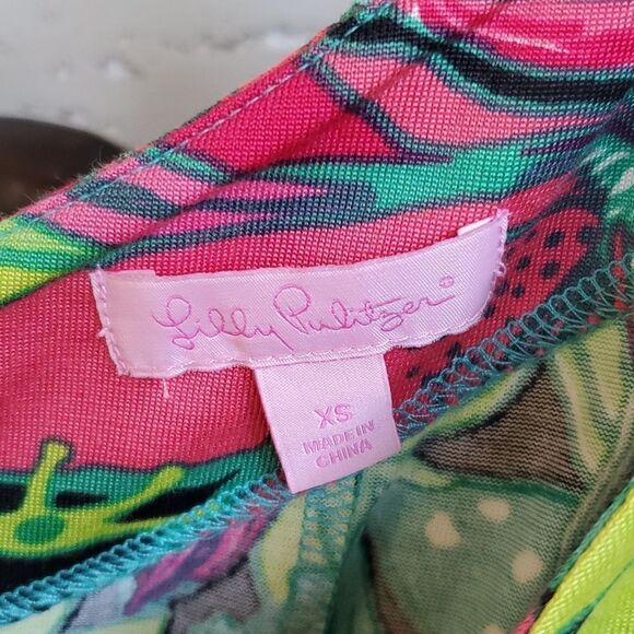 LILLY PULITZER Whitaker One-Sleeve Dress - Size XS - Picture 4 of 5